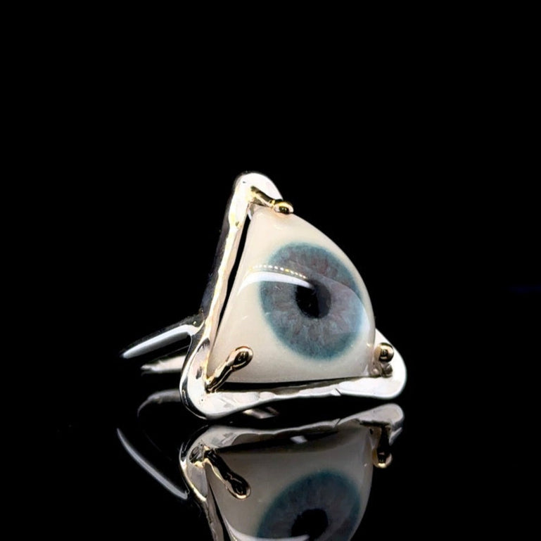 Lavender Triangle Eye Ring