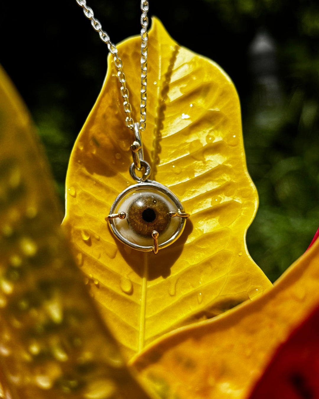 Eyeba X AA Brown Eye Pendant
