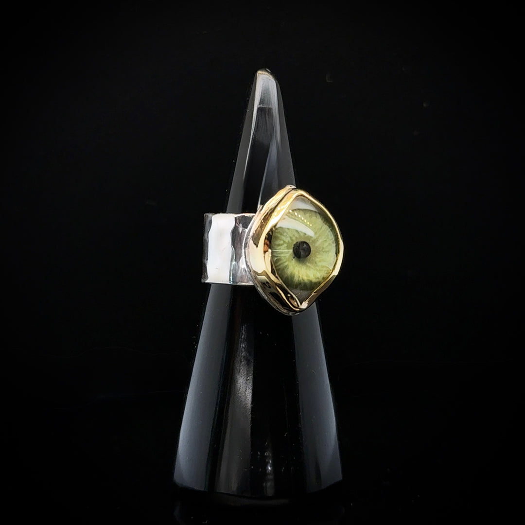 Eyeba X AA Green Gold Ring