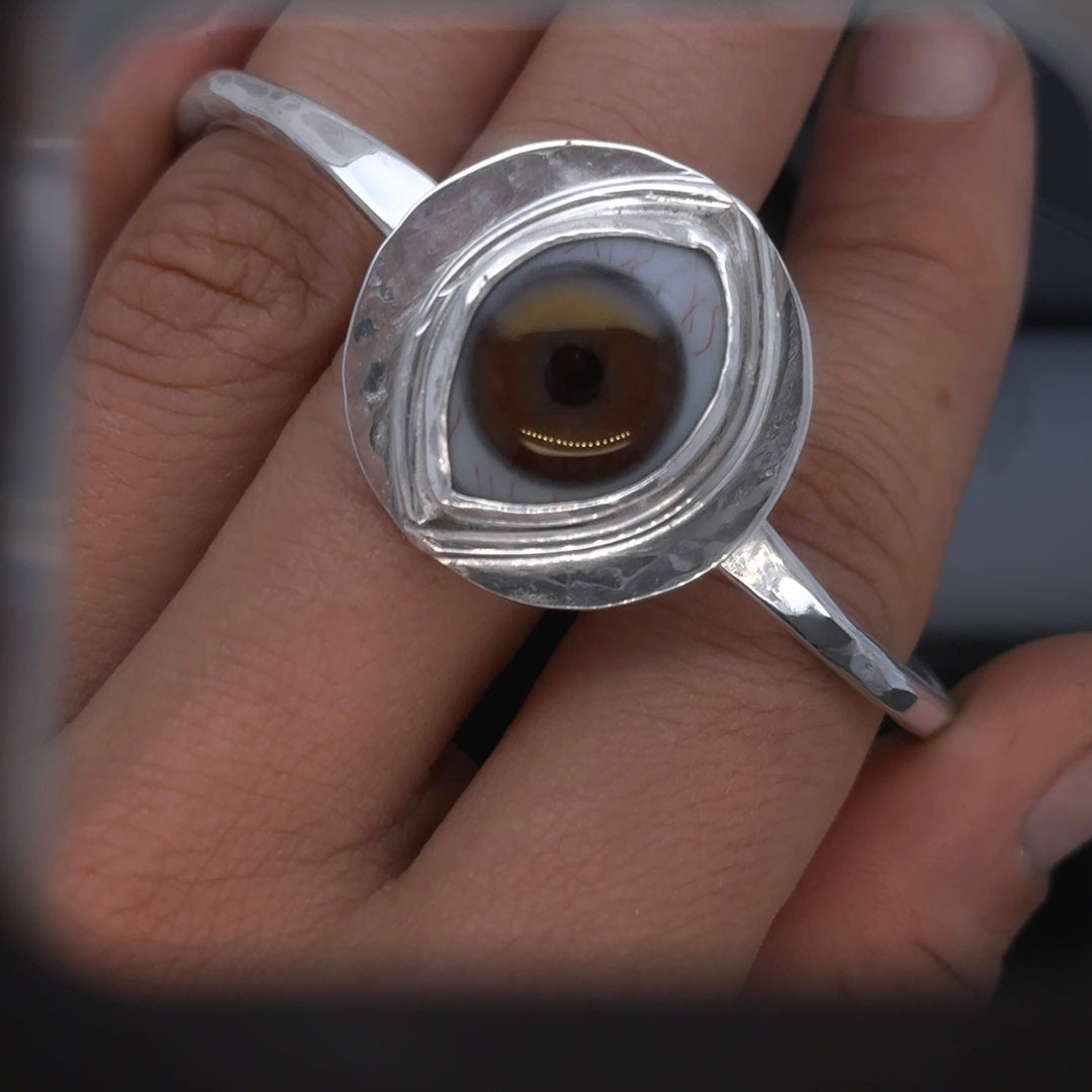 Eyeba X AA Brown Eye Cuff Bracelet