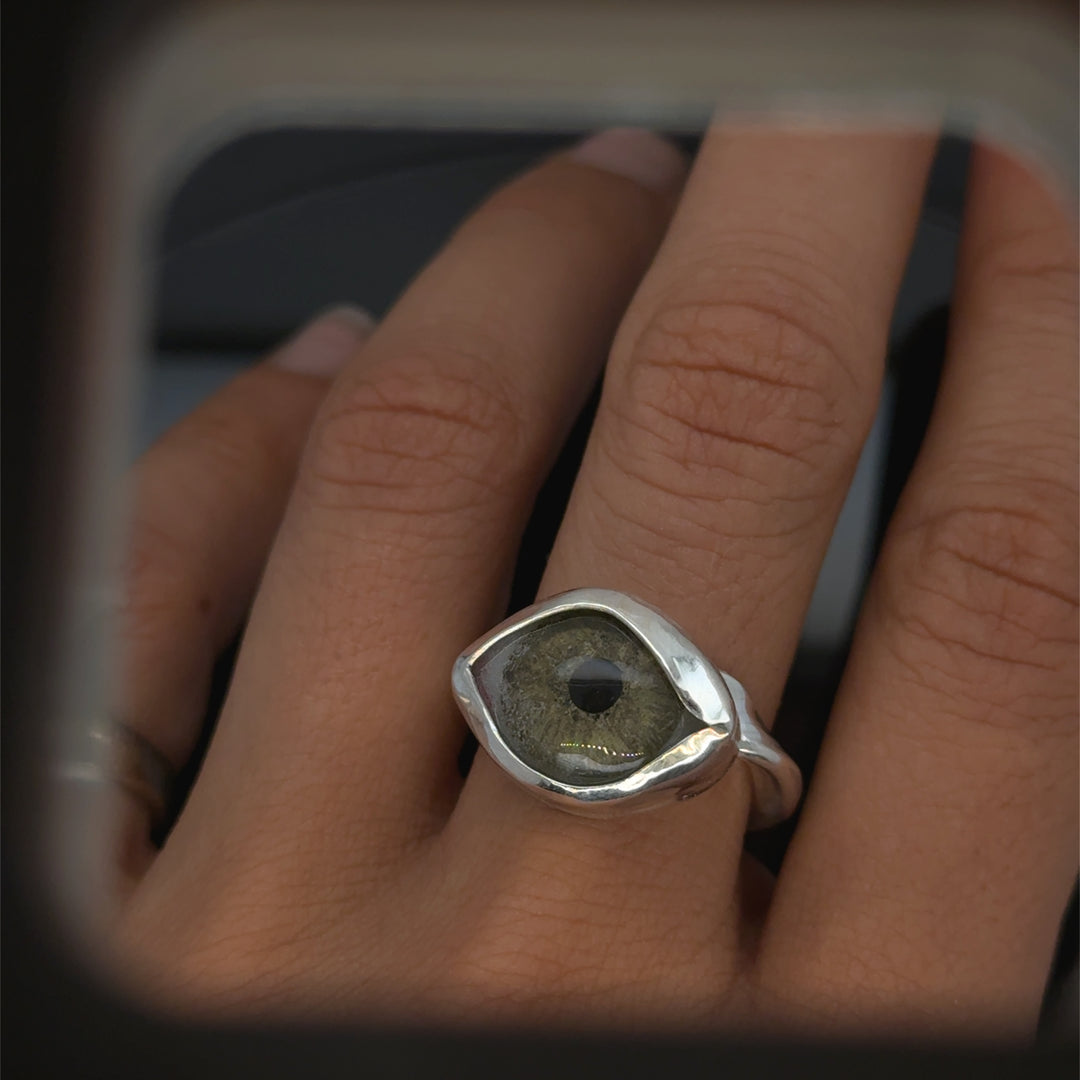 Eyeba X AA Green Eye Ring