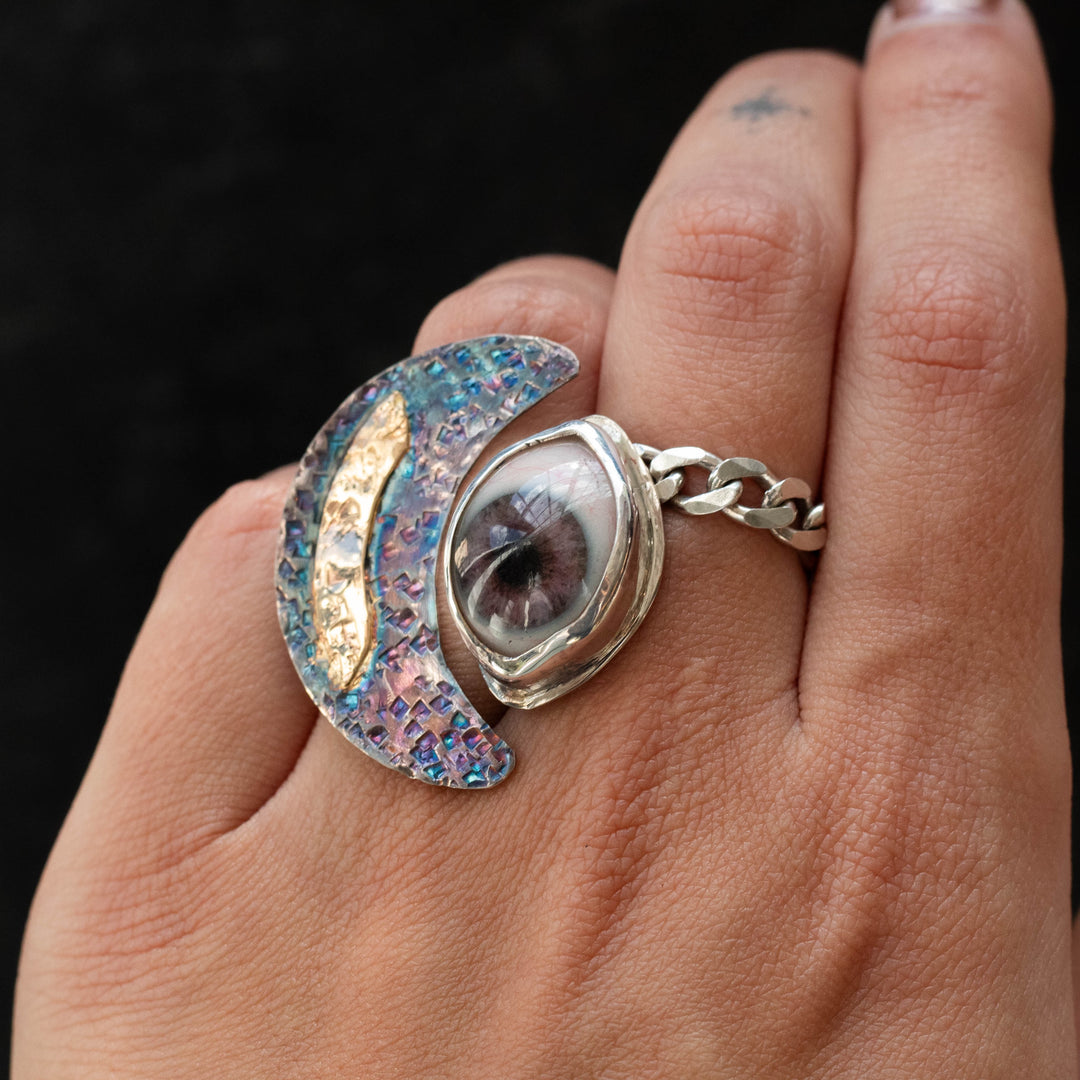 Eyeba X AA Purple Eye Ring