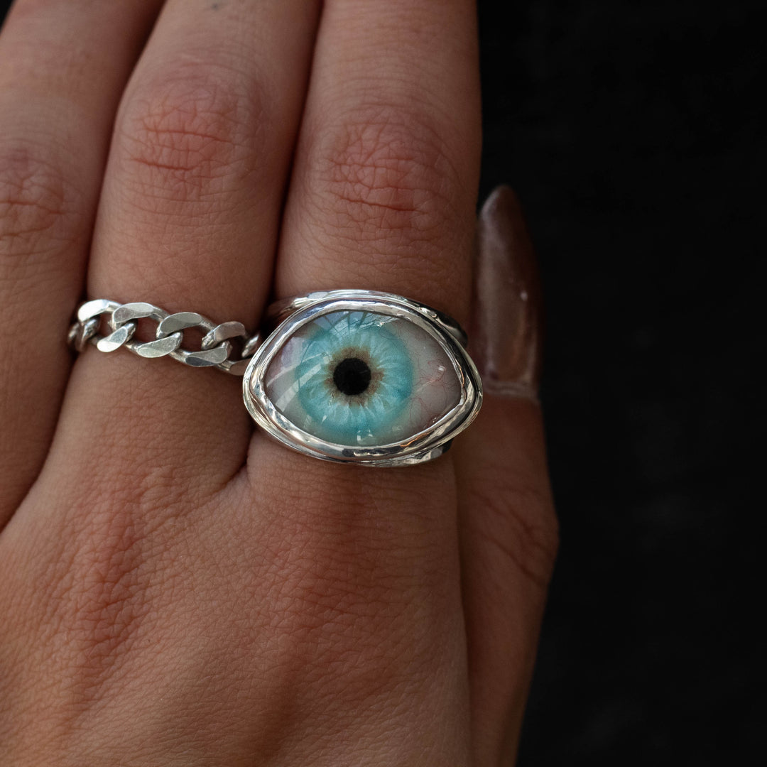 Eyeba X AA Blue Eye Ring