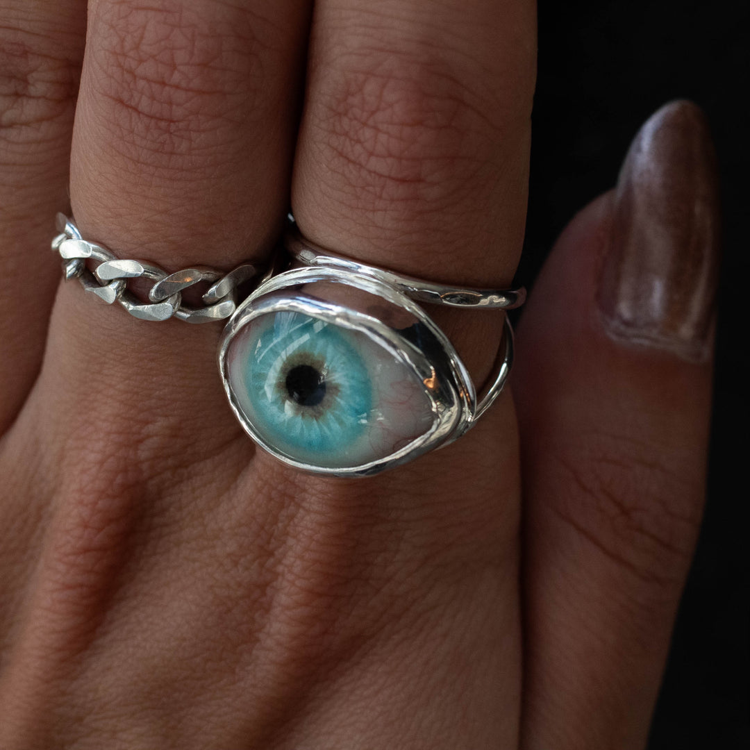 Eyeba X AA Blue Eye Ring