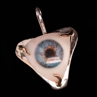 Eyeba X AA Blue Eye Triangle Pendant