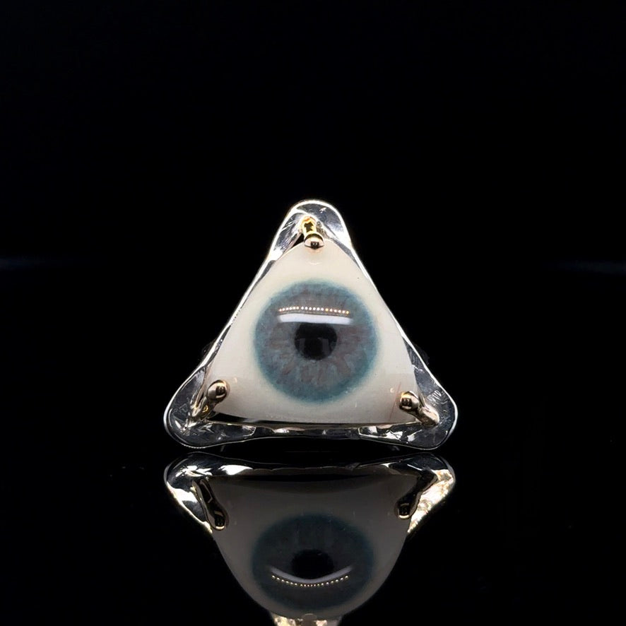 Lavender Triangle Eye Ring