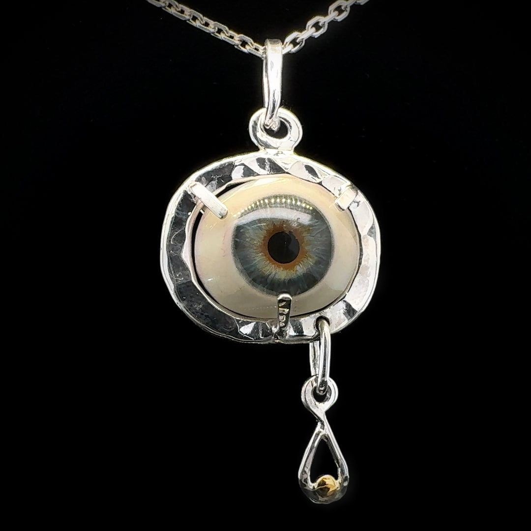 Eyeba x AA Eye Pendant with Gold Tear