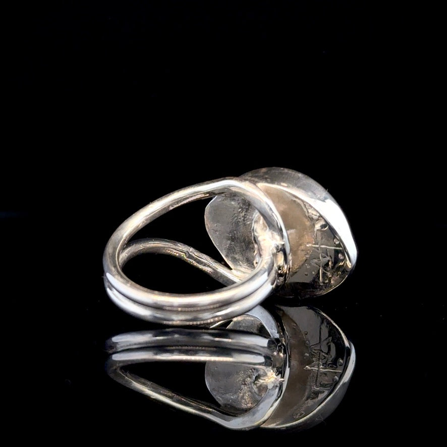 Modern Green Eye Ring