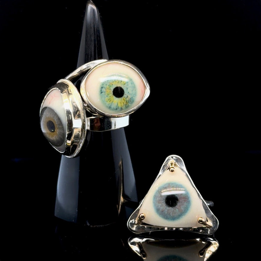 Lavender Triangle Eye Ring