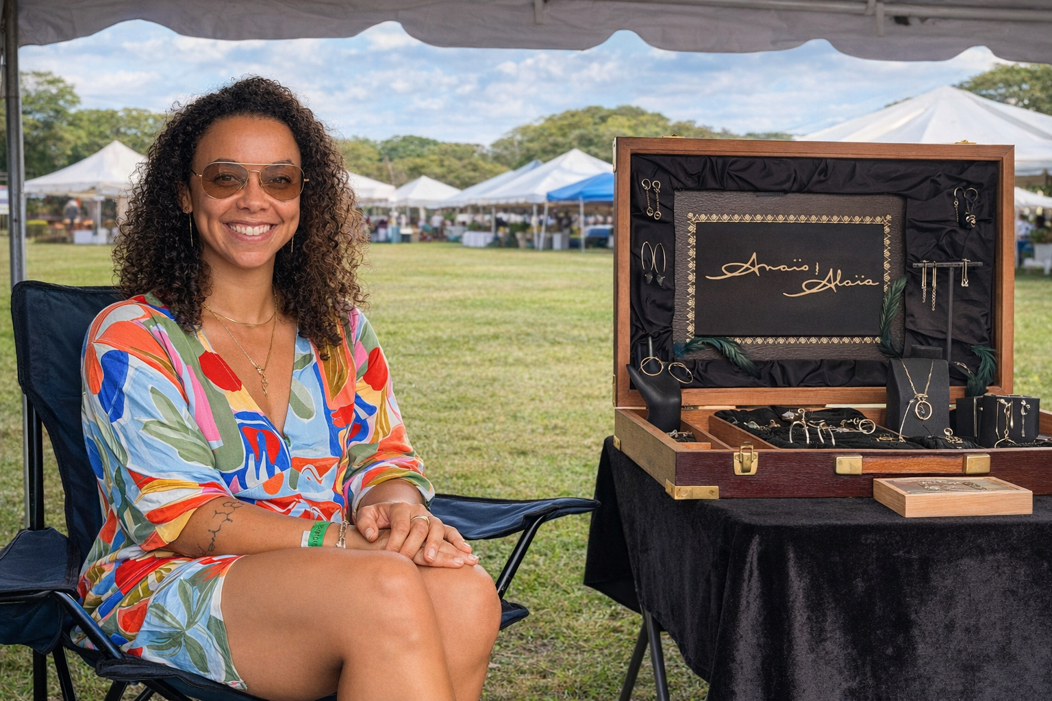 Anais vending at St. Croix Agricultural Fair