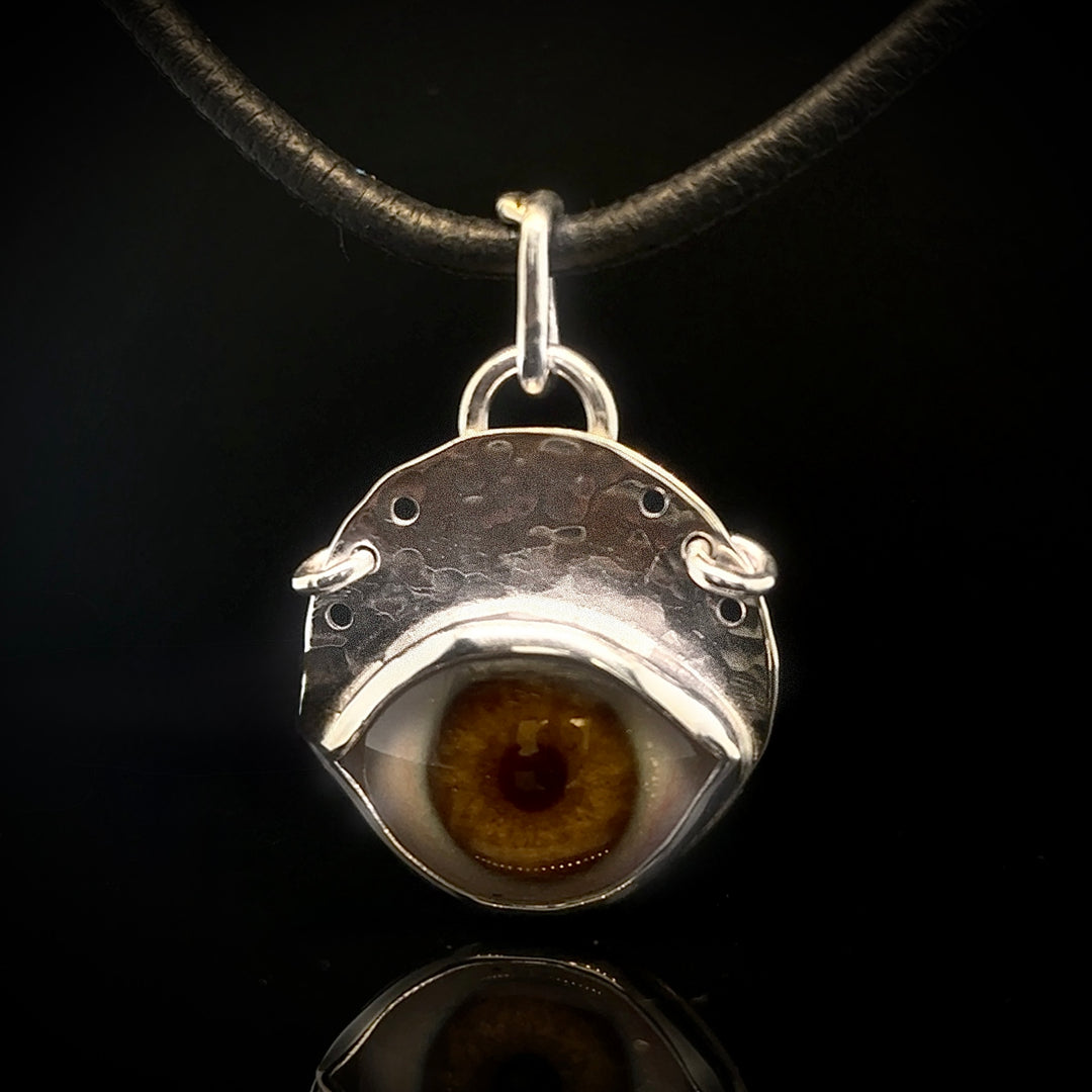 Eyeba X AA Brown-Lavender Eye Pendant