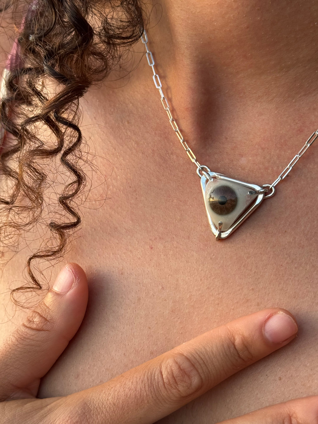 Eyeba X AA Triangle Necklace