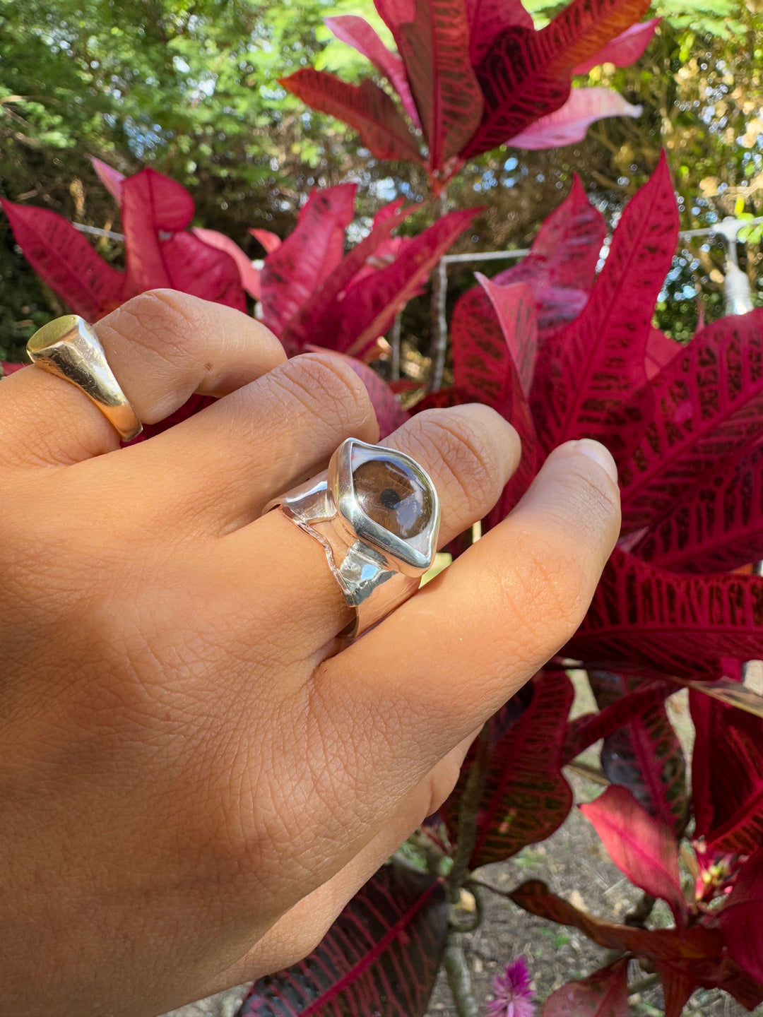 Eyeba X AA Brown Eye Ring