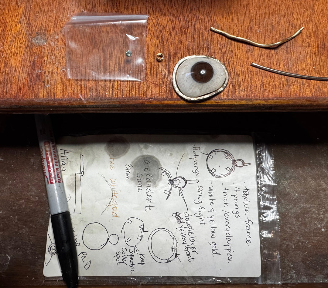 Brown Eye Custom Memorial Pendant | Eyeba X AA