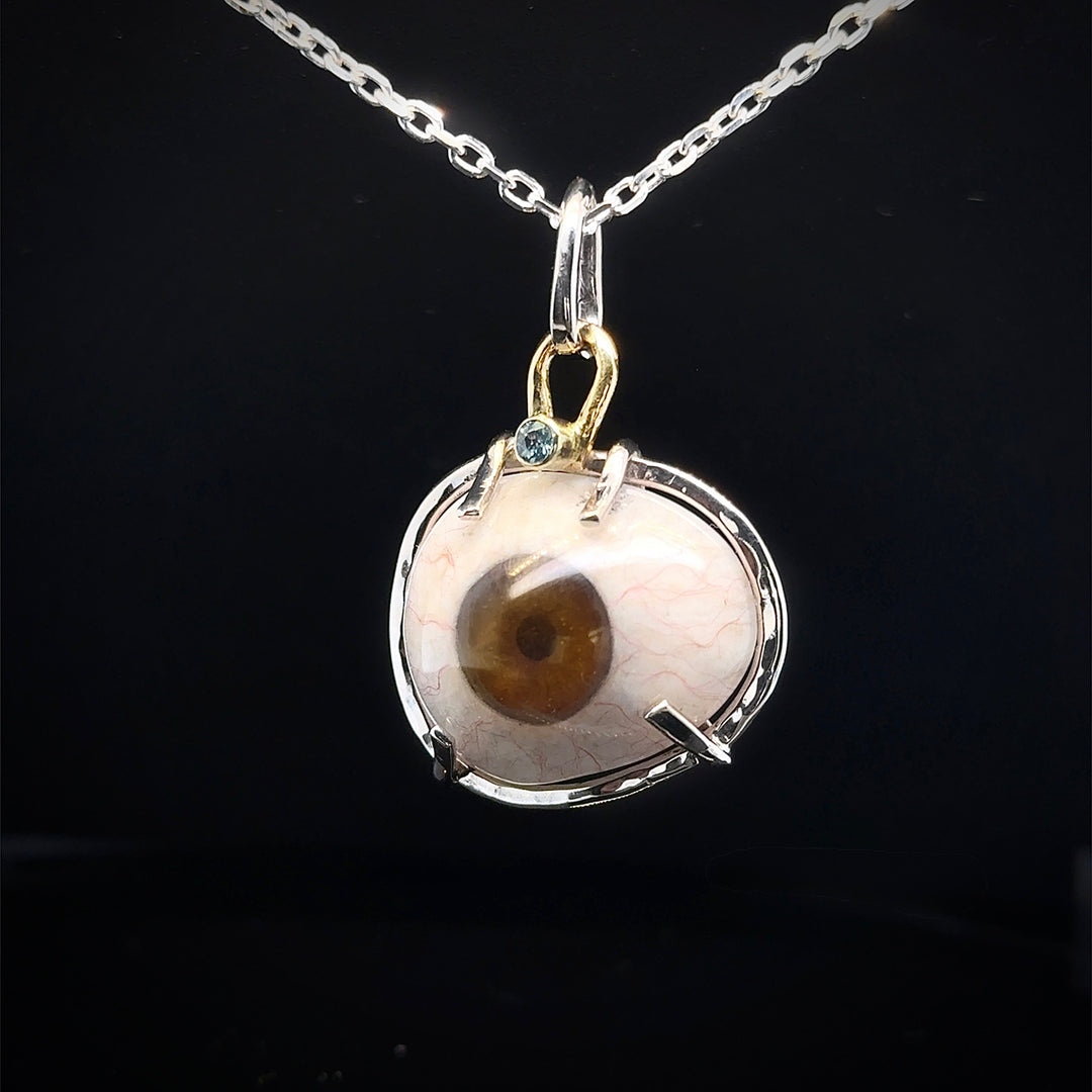 Brown Eye Custom Memorial Pendant | Eyeba X AA