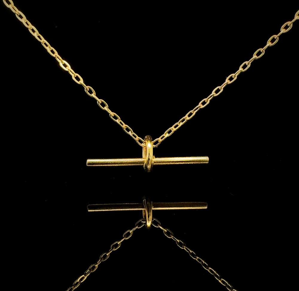 Charm pendant gold silver mixed metal handcrafted