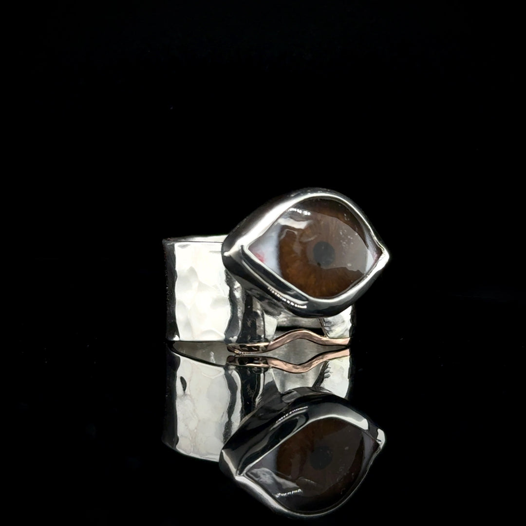 Eyeba X AA Brown Eye Ring